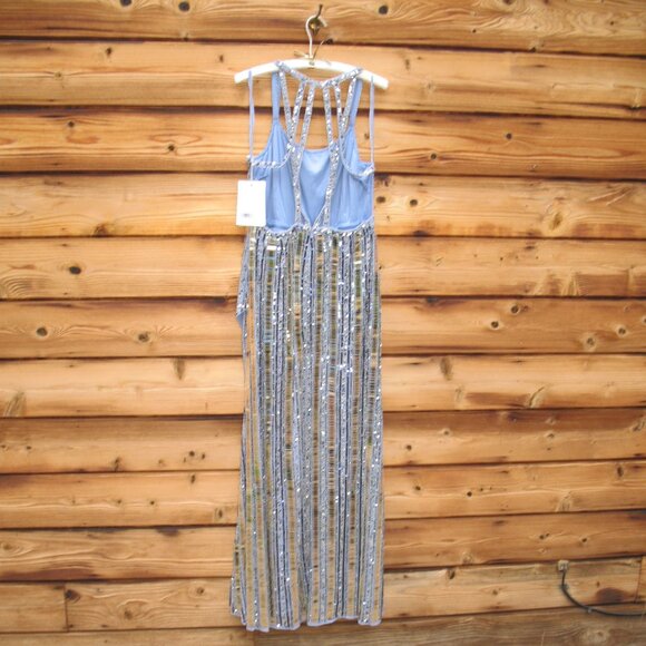 Mac Duggal 93981 Womens HALTER NECK Mirror EMBELLISHED DETAILED BACK GOWN Dress - Picture 8 of 11